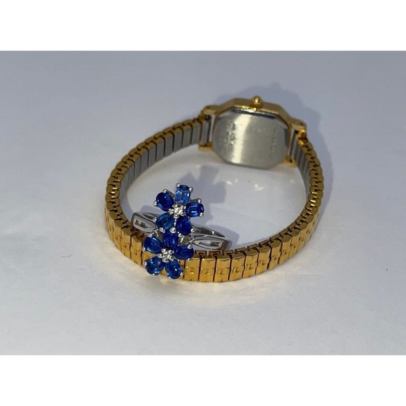 NEW Blue Kyanite Silver Flower Ring Gem - Picture 2 of 4